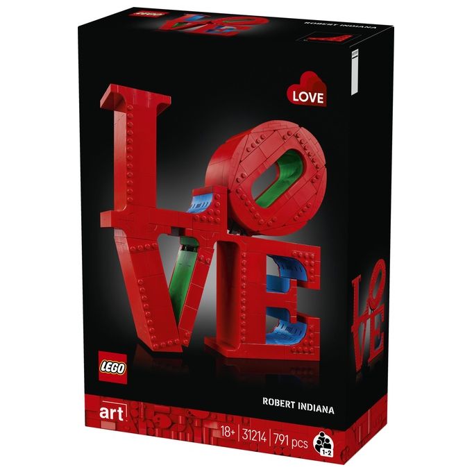 LEGO Art LOVE, Modellino da Costruire Iconica Scultura Pop di Robert Indiana, Hobby Creativo per Adulti, KIT_ Modellismo da Collezione, Idea Regalo Donna, Uomo, Fidanzamento e Anniversario 31214
