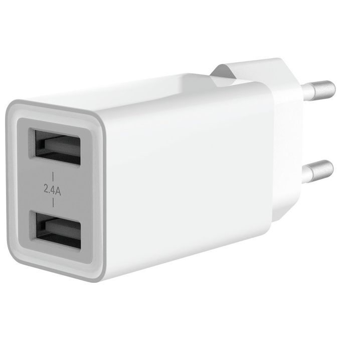 Conceptronic Caricatore Usb a 2 Porte 12W Bianco
