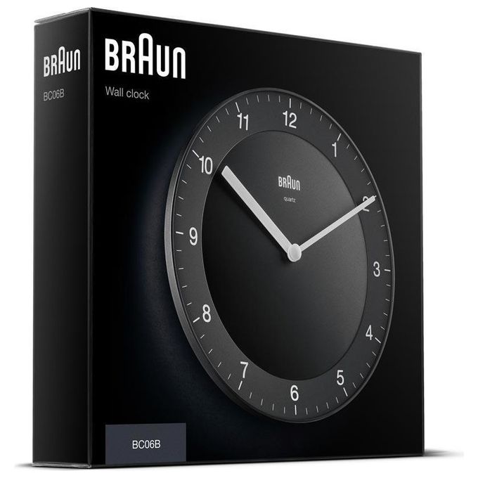 Braun BC 06 B Orologio da Parete al Quarzo Analogico Nero