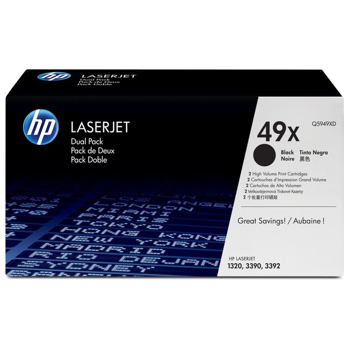 Hp multipack 2 cartucce nero per 1320-3390-3392