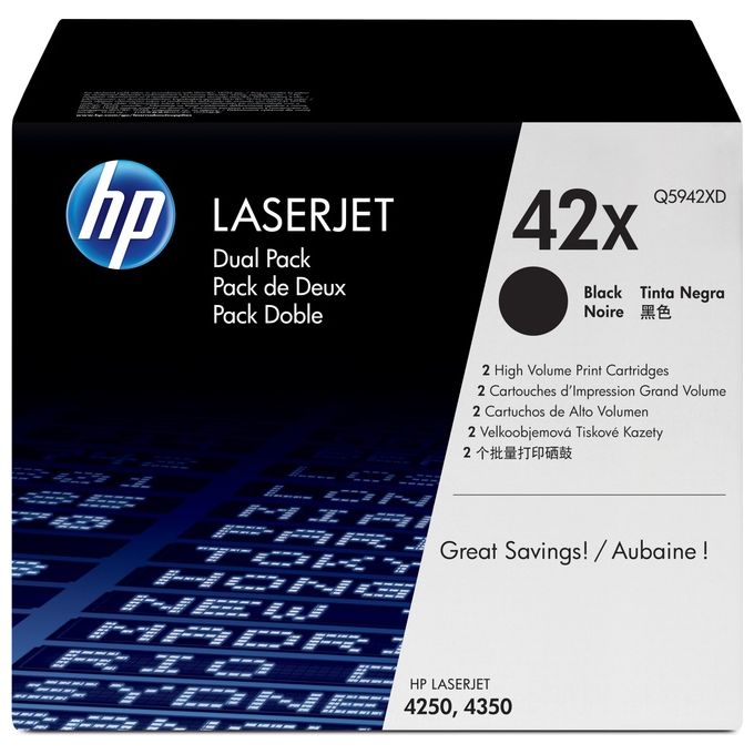 Hp multipack 2 toner  nero20000 pg cad alta capac