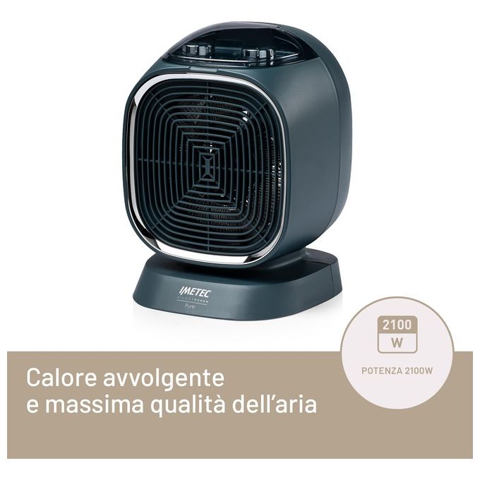 Imetec Silent Power Pure Termoventilatore Silenzioso Ion Technology 2100W