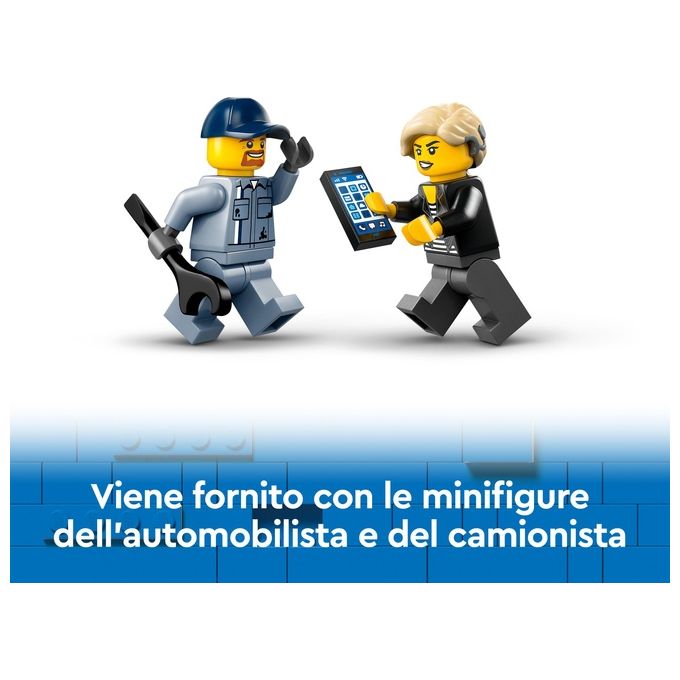LEGO City Autogru' e Officina Auto Sportive Giocattolo Giochi Creativi da Meccanico per Bambini e Bambine da 4 Anni con Camion Carro Attrezzi e Macchina da Costruire Idea Regalo da Collezione 60435