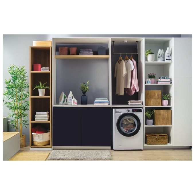 Hoover H3WPS4376TAMB6-S H-Wash 350 Lavatrice Slim 7 Kg 1300 rpm Classe A Inverter Vapore Wi-Fi (85x60x44 cm) colore Bianco