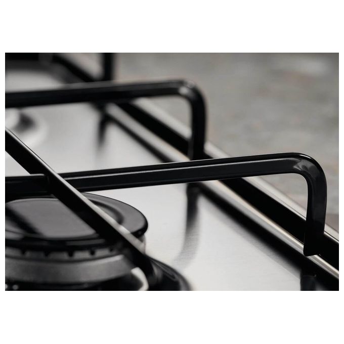 Electrolux KGS6434SX SpeedBurner Piano cottura a gas 4 Fuochi Fiamma Pura 1 bruciatore Wok multicorona 60 cm Inox Antimpronta