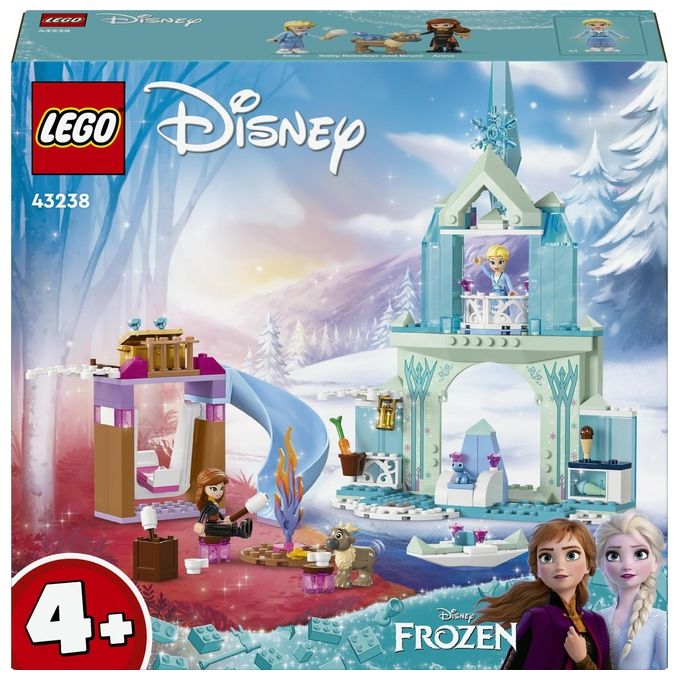LEGO Disney Princess 43238 Castello di Ghiaccio di Elsa di Frozen, Palazzo Giocattolo delle Principesse, Giochi per Bambini 4+