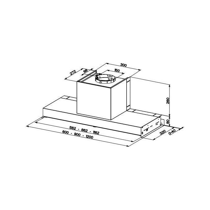 Faber IN-NOVA COMFORT XA60 FABER Cappa da Incasso Sottopensile Remote Blower 60 cm Classe energetica C 110.0439.937