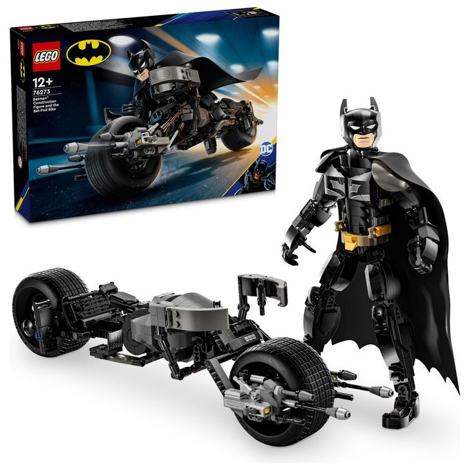LEGO DC Il Personaggio Costruibile di Batman con Bat-Pod Moto e Action Figure Giocattolo da Il Cavaliere Oscuro da Costruire Regalo da Supereroi per Bambini Bambine e Adulti da Collezione 76273