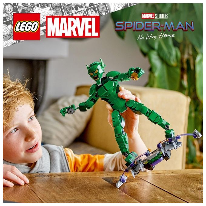 LEGO Marvel 76284 Personaggio Costruibile di Goblin, Gioco per Bambini 8+, Action Figure Snodabile del Nemico di Sider-Man