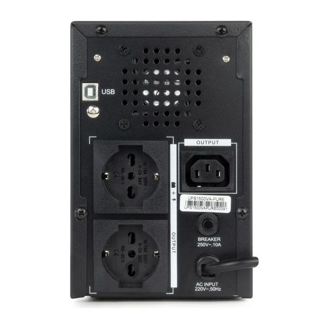 Vultech UPS1500VA-PURE Ups 1500va Pure Line Interactive con Onda Sinusoidale Pura e Lcd