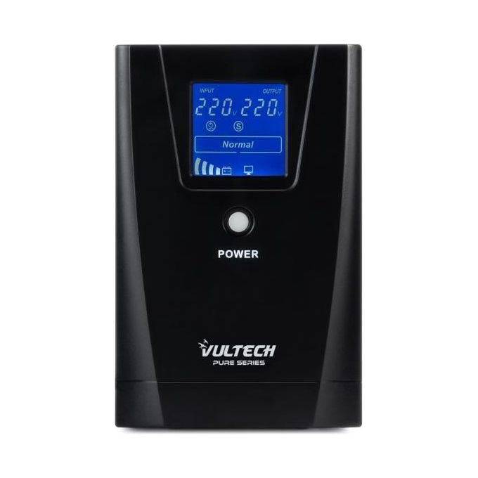 Vultech UPS1500VA-PURE Ups 1500va Pure Line Interactive con Onda Sinusoidale Pura e Lcd