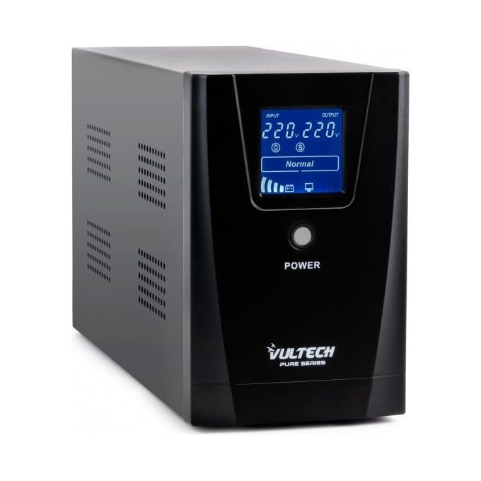 Vultech UPS1000VA-PURE Ups 1000va Pure Line Interactive con Onda Sinusoidale Pura e Lcd