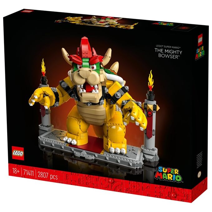 LEGO Super Mario 71411 Il Potente Bowser, Kit di Costruzioni per Adulti, Idee Regalo, Personaggio Snodabile 3D da Collezione