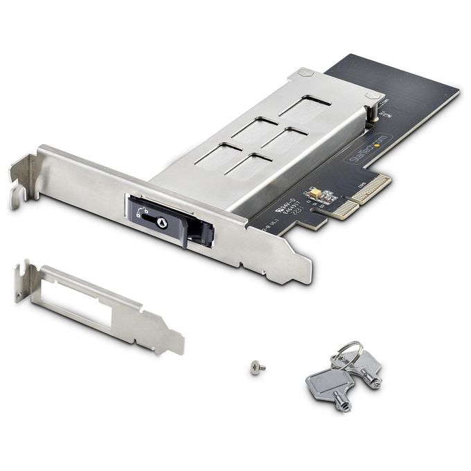 StarTech.com Rack Rimovibile per Ssd M.2 Nvme a Pcie X4 - Backplane Mobile per Slot di Espansione Pci Express