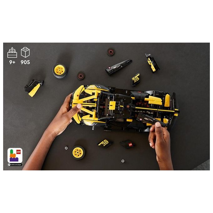 Lego 42151 Technic Bugatti Bolide Set da Costruzione 905 Pezzi Modellino Auto Supercar Motore W16 9 anni