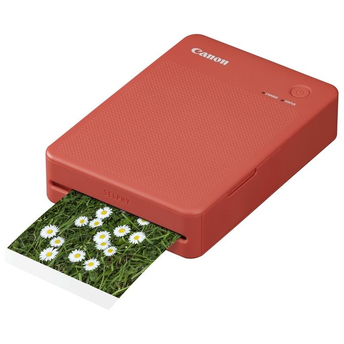 Canon Stampante portatile SELPHY QX20: per la stampa Wi-Fi direttamente dal tuo dispositivo smart. Stampa a sublimazione 2 formati di stampe con adesivo rimovibile e ricarica USB-C - Rosso