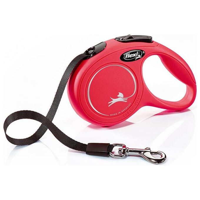 Flexi Guinzaglio avvolgibile a corda New Classic XS - Lunghezza 3 m-8 Kg Rosso
