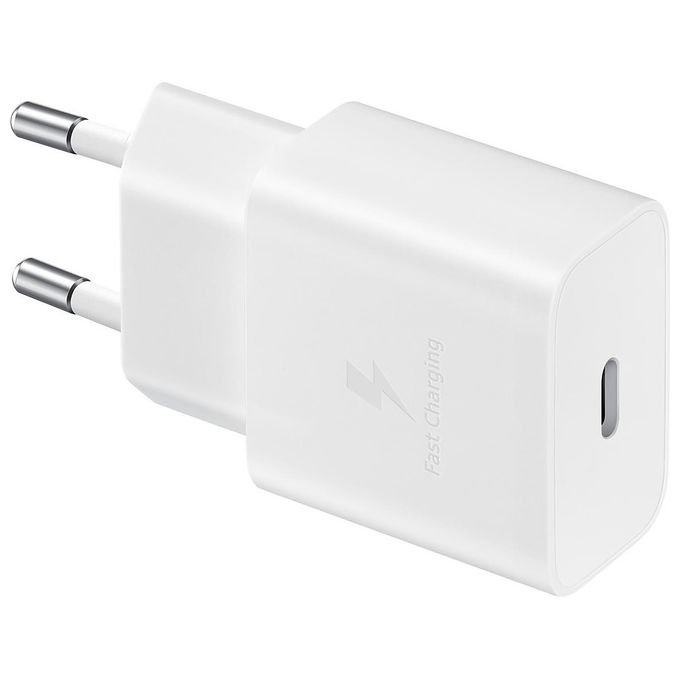 Samsung EP-T1510XWEGEU Caricabatterie USB Type-C Fast Charging 15W Bianco con cavo 1mt Usb Type-C Bianco