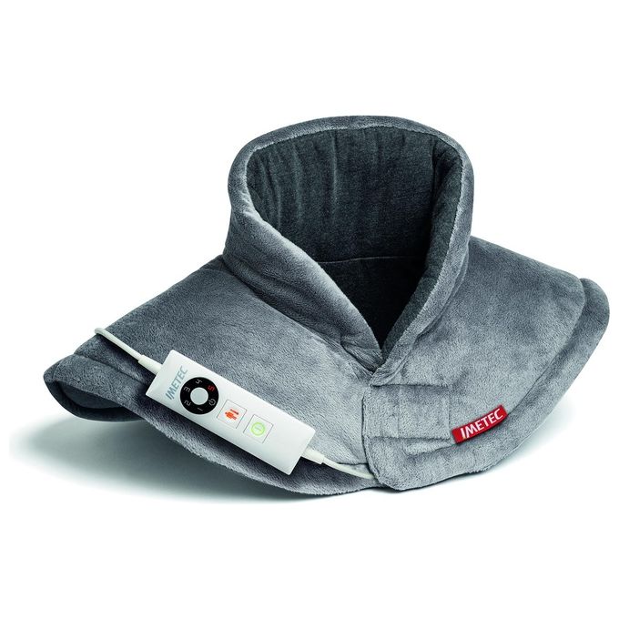 Imetec Intellisense Cervical Termoforo per Cervicale e Spalle Cuscino Termico 47x52cm Tessuto Anallergico 5 Temperature Lavabile In Lavatrice