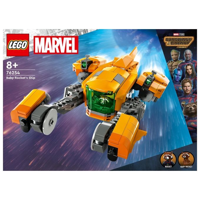 LEGO Marvel 76254 – L’Astronave di Baby Rocket, Set da Costruzione 330 Pezzi con Minifigure di Rocket e Baby Rocket, Eta' 8+