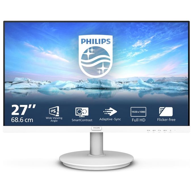 Philips V Line 271V8AW-00 Monitor PC 27'' 1920x1080 Pixel Full HD LCD Bianco