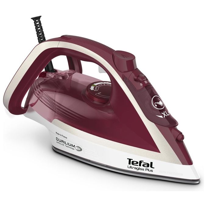 Tefal Ultimate Pure FV6810 Ferro a Vapore 2800W Rosso-Argento