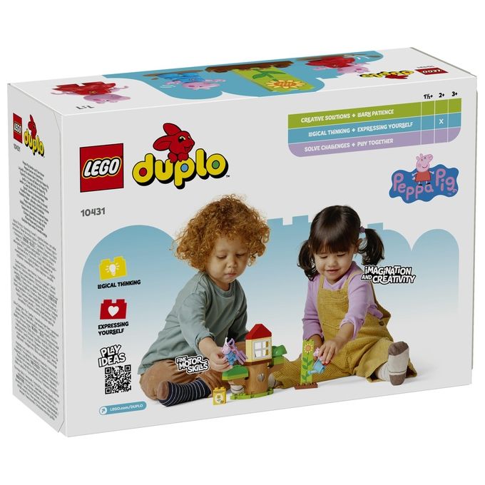 LEGO DUPLO Il Giardino e la Casa sull'Albero di Peppa Pig Giochi Educativi per Bambine e Bambini da 2 Anni Playset Creativo con Personaggi e Accessori Giocattolo Idea Regalo di Compleanno 10431