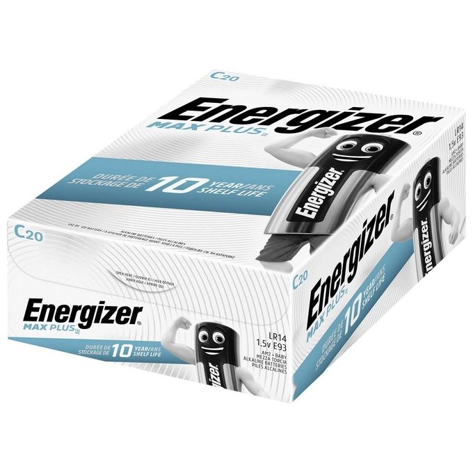 Energizer Batterie Alcaline Max Plus C E93 DP20 160 Confezione da 20
