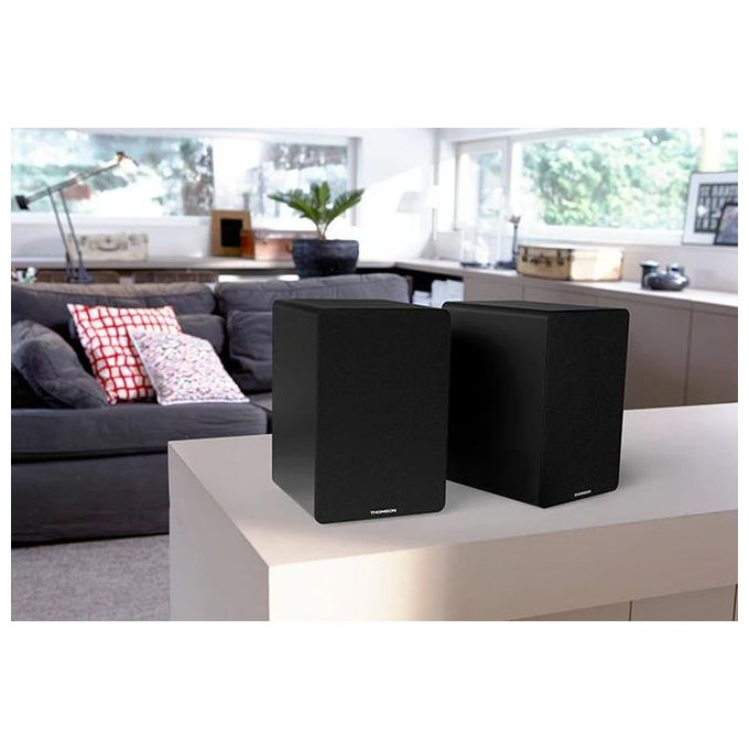 Thomson Hifi Bookshelf Speakers 50w Bt 5.0 Rca Command Black Ws400duo