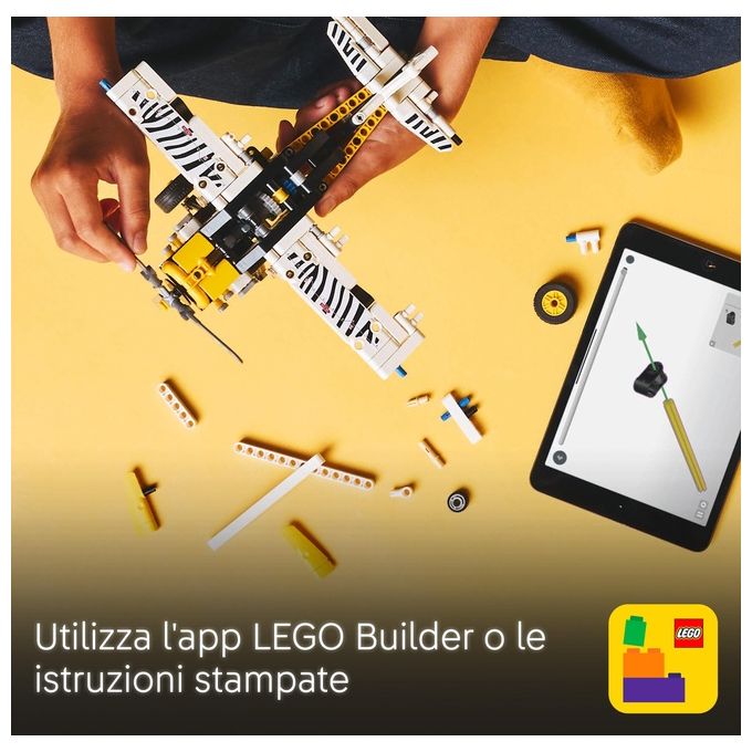 LEGO Aereo Bush Technic 42198 Modellino da Costruzione Innovativo ed Educativo per Appassionati di Ingegneria e Design Creativo