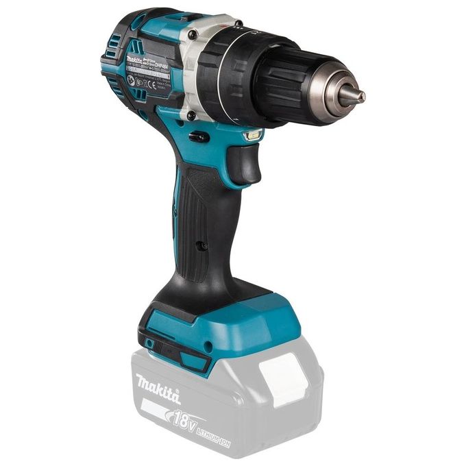 Makita Trapano Avvitatore a Percussione DHP484ZJ 18V 13mm 60Nm Motore Brushless (Batteria Non Inclusa)