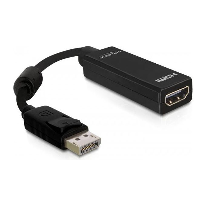 DeLOCK 61849 Adattatore Video 0.125mt DisplayPort HDMI tipo A Standard Nero