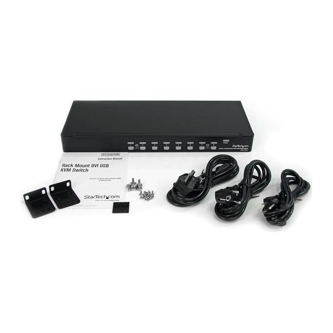StarTech.com Switch Kvm Dvi Usb A 8 Porte Montabile A Rack 1u