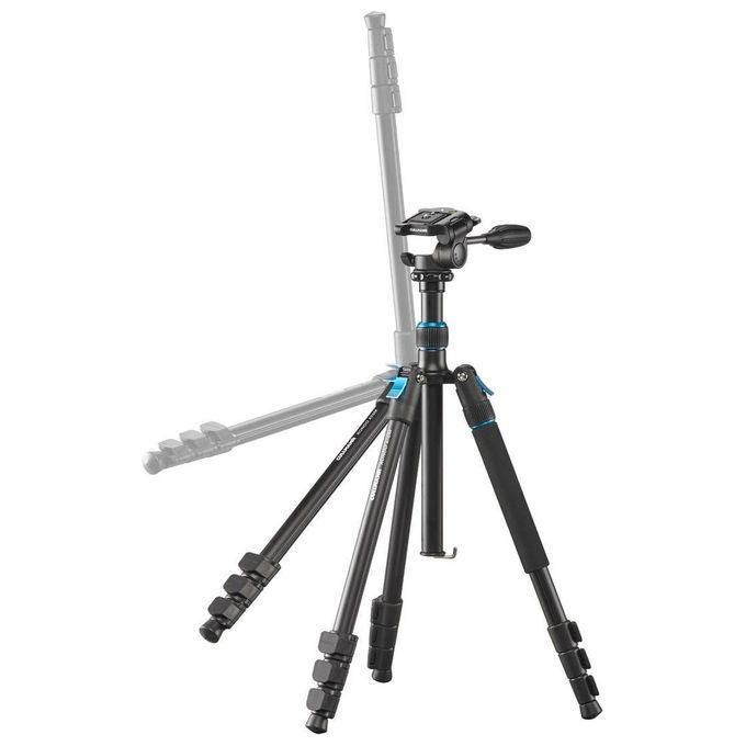 Cullmann Rondo 480m Rw20 Treppiede Allround con Testa a 3 Vie Altezza Estensione 183cm Nero