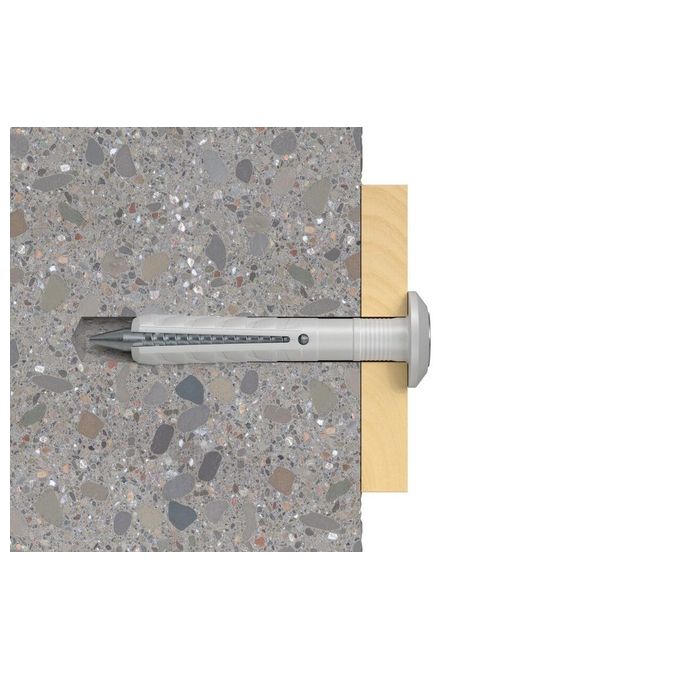 Tassello A Percussione N 6X40-7 P Con Bordo Largo E Vite (100 Pz.)