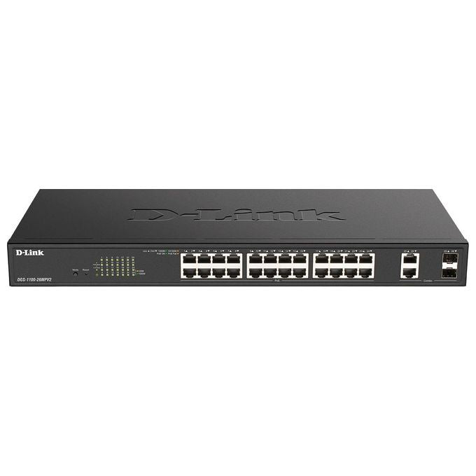 D-Link DGS-1100-26MPV2 Switch di Rete Gestito L2 Gigabit Ethernet 10-100-1000 Supporto Power Over Ethernet Nero