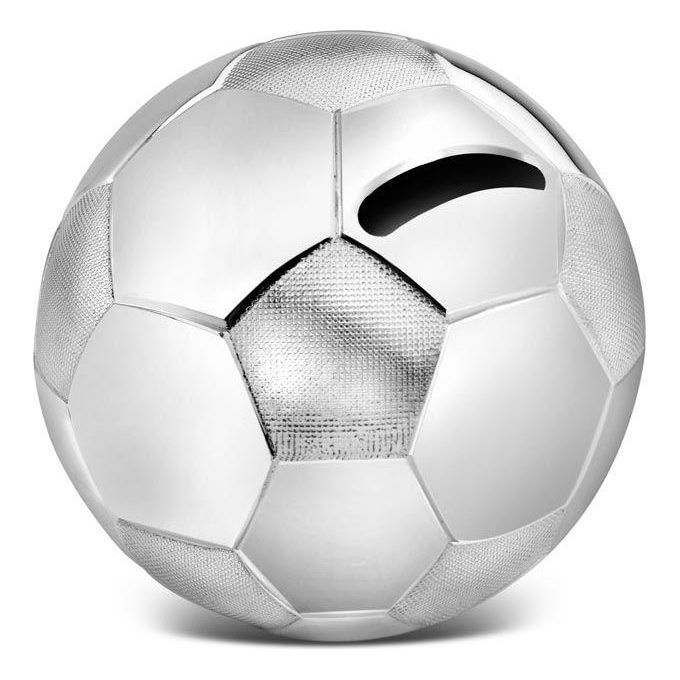 Zilverstad Salvadanaio Pallone da Calcio Silver