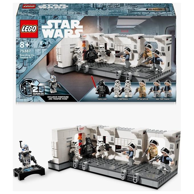 LEGO Star Wars 75387 Imbarco sulla Tantive IV, Giochi Bambini 8+, Scena nell'Astronave Giocattolo da Costruire con Minifigure