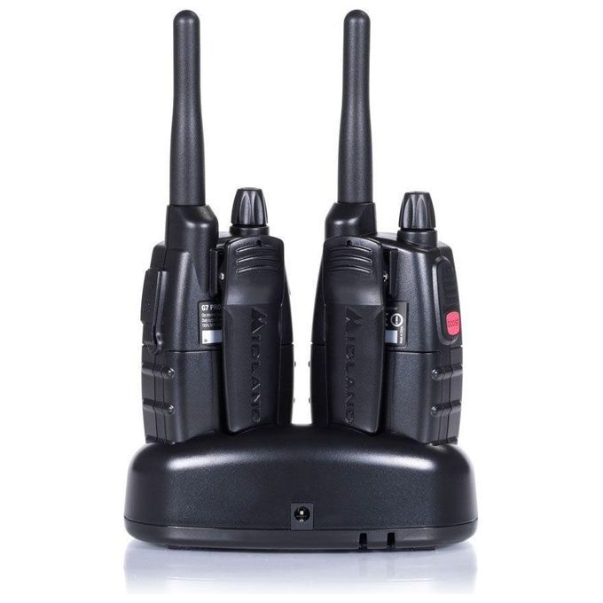 Midland G7 PRO COPPIA NEW VERSION Radio Ricetrasmittente Walkie Talkie 16 Canali PMR446 Batterie Ricaricabili AA 800 mAh