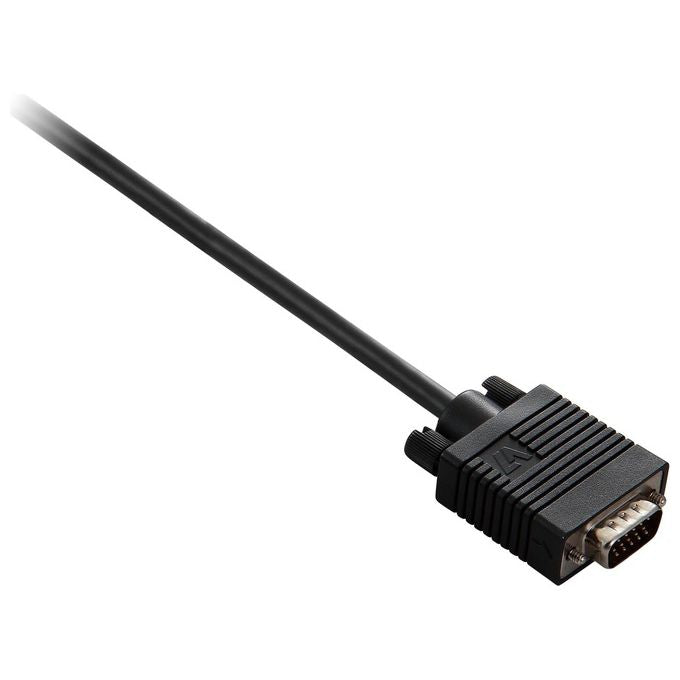 V7 Vga Cable 2m Black Hddb15 M-m Ferrite Core