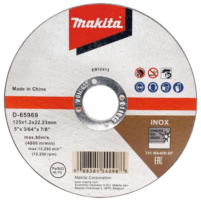Makita D-65969-12 Mola 125x1.2mm INOX