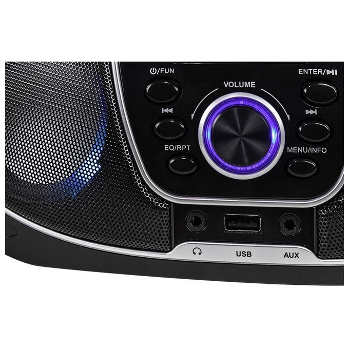 Trevi CMP 588 DAB Stereo Portatile CD Boombox Radio Dab+ Bluetooth Aux-In Nero
