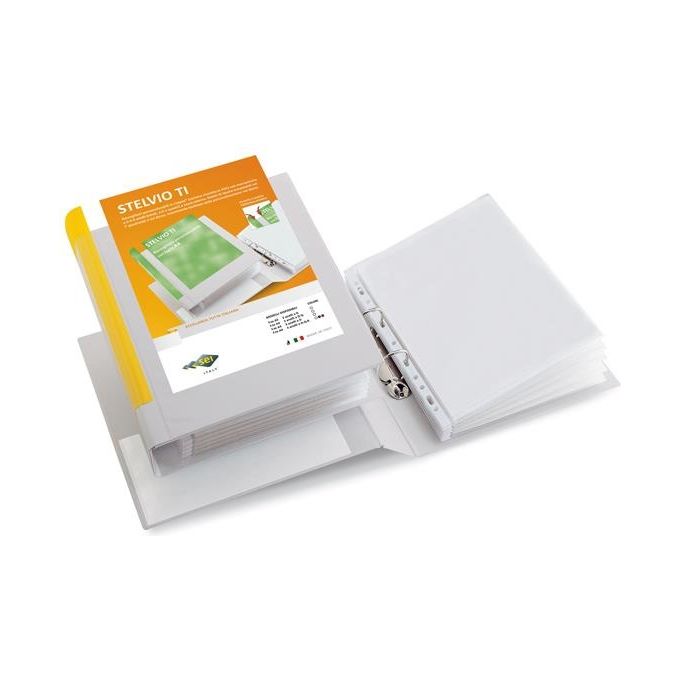 Sei Rota Raccoglitore Personalizzabile Stelvio Ti bianco N. Anelli 2 Formato 22x30 Cm D 50 Mm