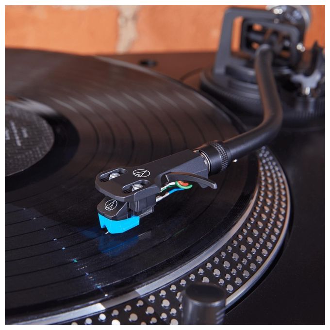 Audio Technica AT-VM95C Dual Moving Magnet Cartridge with Conical Stylus 1-2'' Mount includes Mounting Hardware Black-Blue