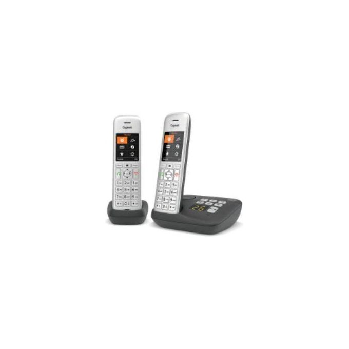 Gigaset CE575A Duo DECT Portatile Aggiuntivo Argento-Nero