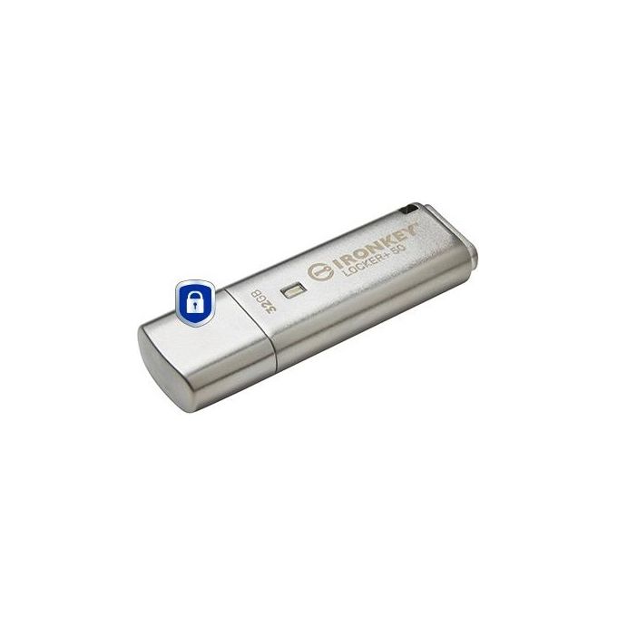 Kingston Technology IronKey Locker 50 Unita' Flash USB 32Gb USB tipo A 3.2 Gen 1 Argento