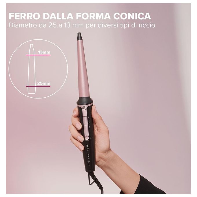 Bellissima 11949 Arricciacapelli Rivestimento in Ceramica Forma Conica Guanto Termico