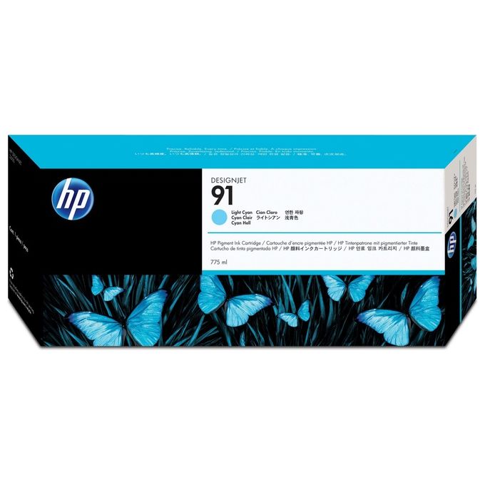 Hp cartuccia ink 91 ciano chiaro 775ml vivera