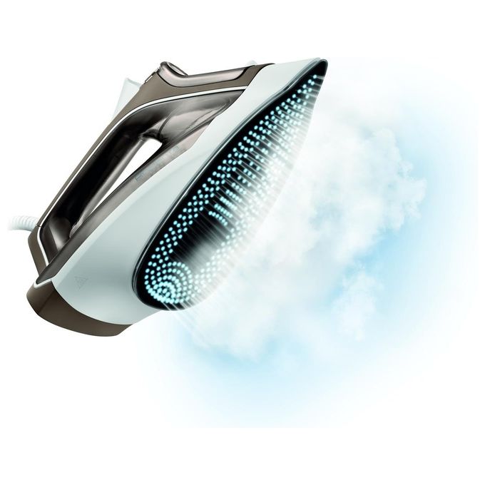 Rowenta DX1635 Effective + Ferro da Stiro a Vapore 250 ml 2400 W 40 g-min Colpo di Vapore 120g Acciaio Inossidabile