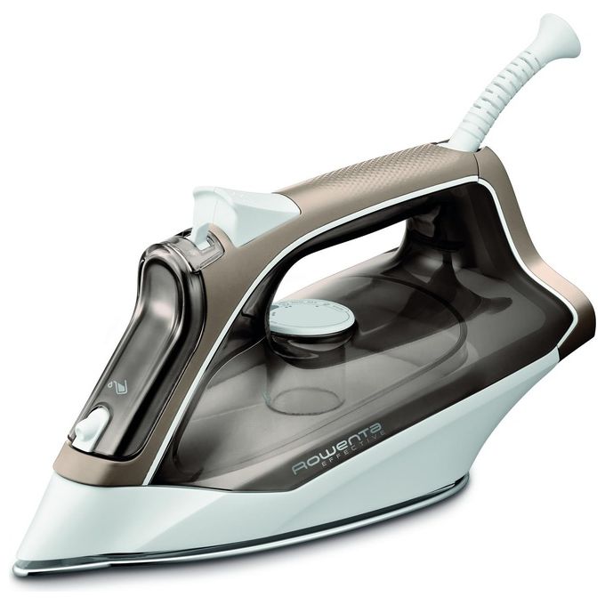 Rowenta DX1635 Effective + Ferro da Stiro a Vapore 250 ml 2400 W 40 g-min Colpo di Vapore 120g Acciaio Inossidabile